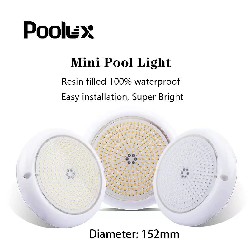 Poolux 2021 كمبيوتر جديد صغير IP68 حوض سباحة LED مثبت على الحائط ضوء تحت الماء لحمام السباحة