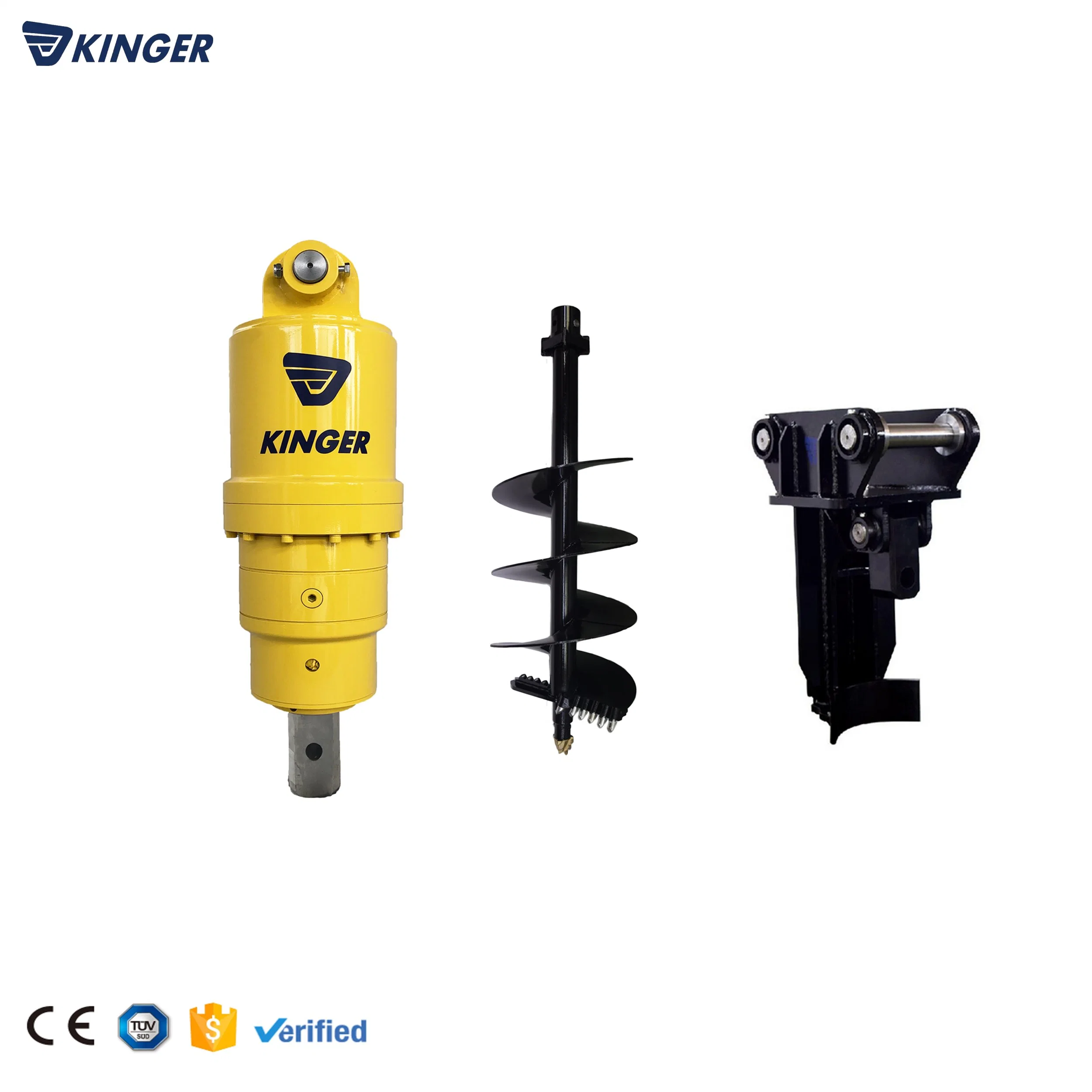 Tree Planting Excavator Sand Clay Rock Bit Ground Drilling Machine Earth Drill with Flat Round Cutting Teeth