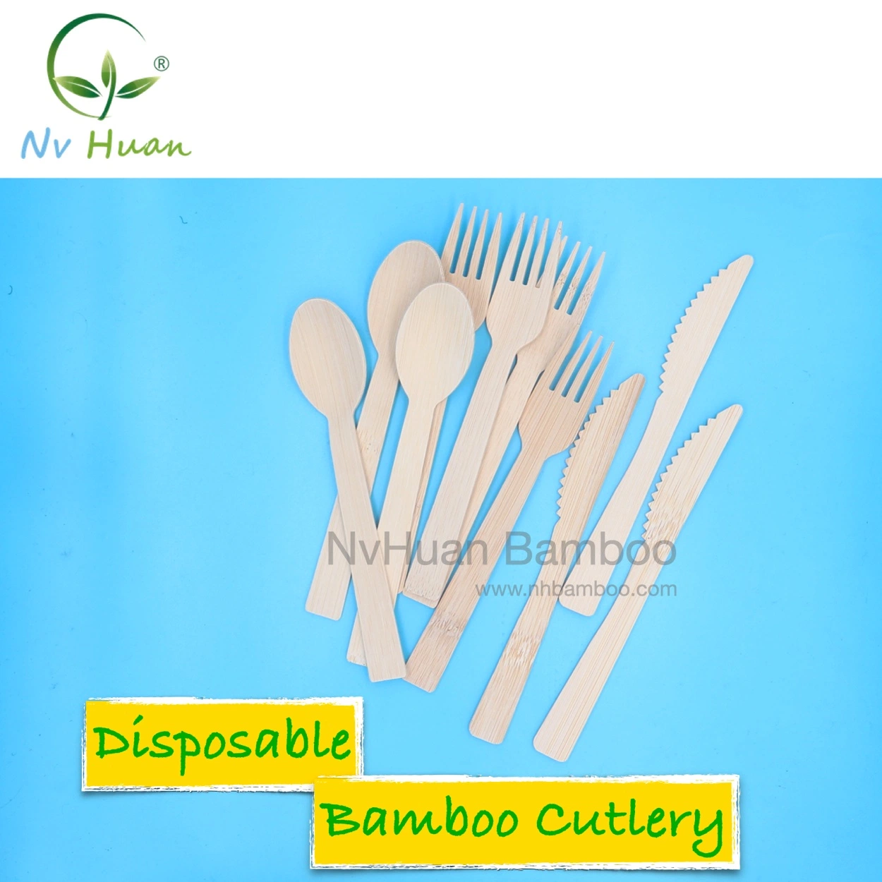 4 in 1 Cutlery Set Bamboo Fork