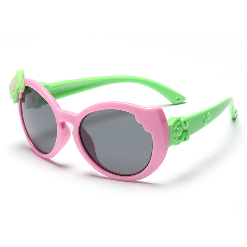 Nuevo estilo espejo Cute parte Butterfly Girl Fashion Kids gafas de sol rojo