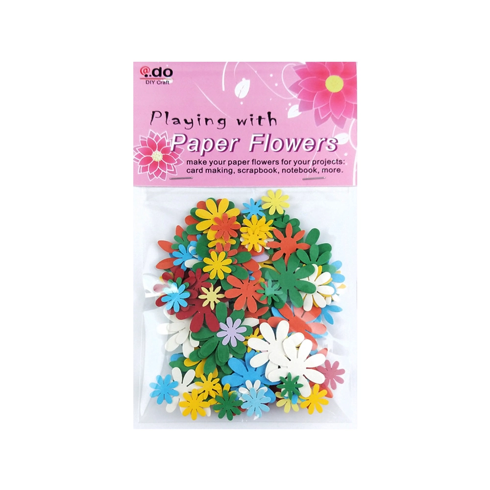 200PCS Bright Colors Mini Paper Flower Assorted Bag for Card Making (FS03-A)