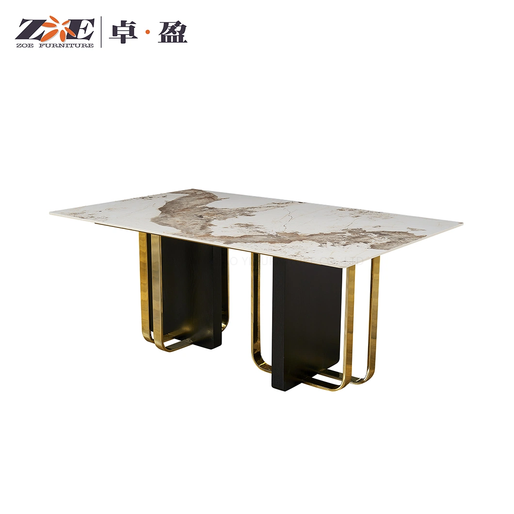 Modern Design New Dining Room Furniture Marble Top Round Dining Table