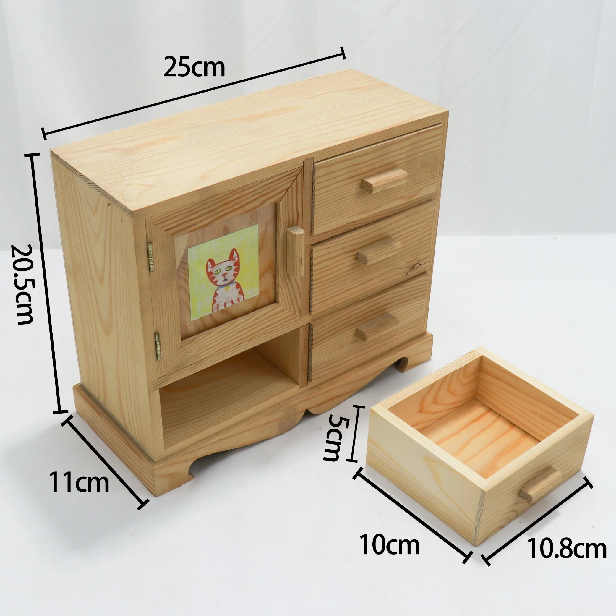 New Style Wooden Bamboo Desk Organizer Box with Drawers for Home