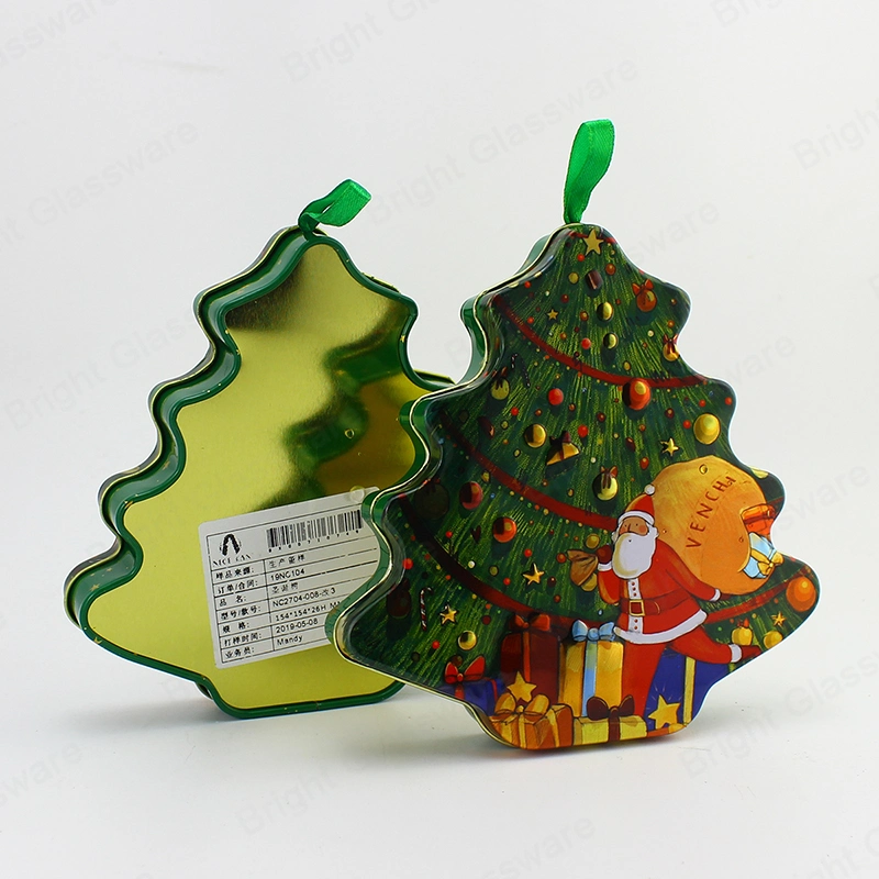 Festival Decoration Christmas Tree Shape Tin Box Gifts Wholesale/Supplier