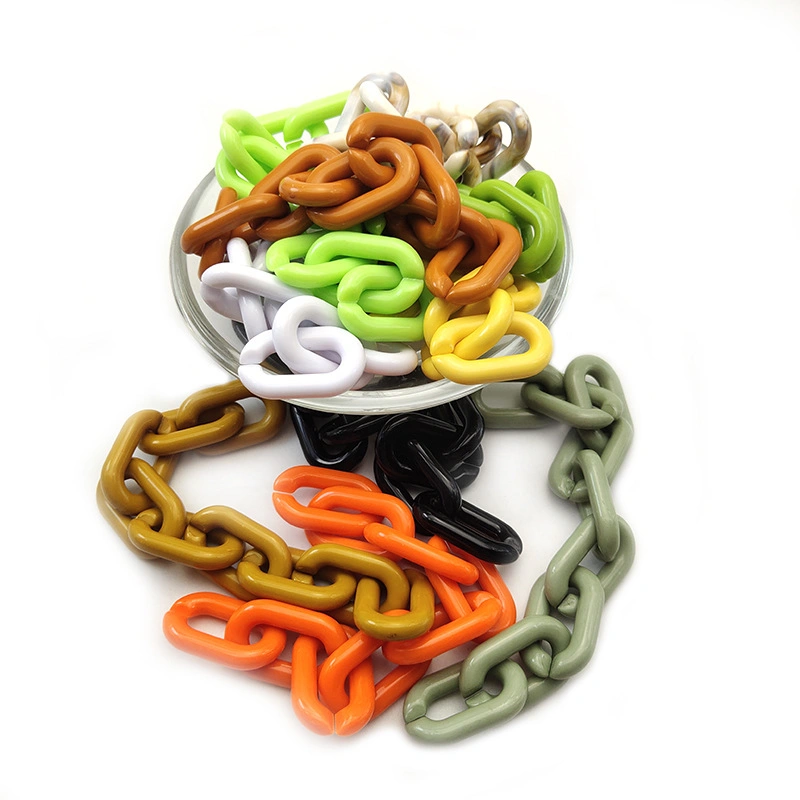 Wholesale/Supplier Custom Reflective Color Style Acrylic Chain Resin Acrylic Bags Accessories Necklace Chains Strap for Women