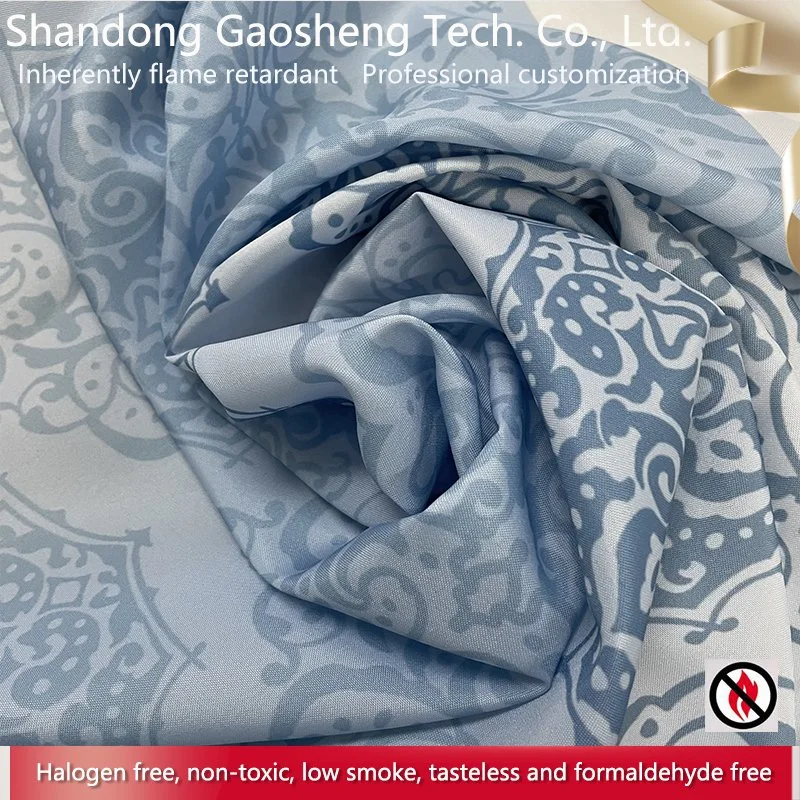 Hot Sale Pure Polyester Printed Flame Retardant Fabric for Home Textile