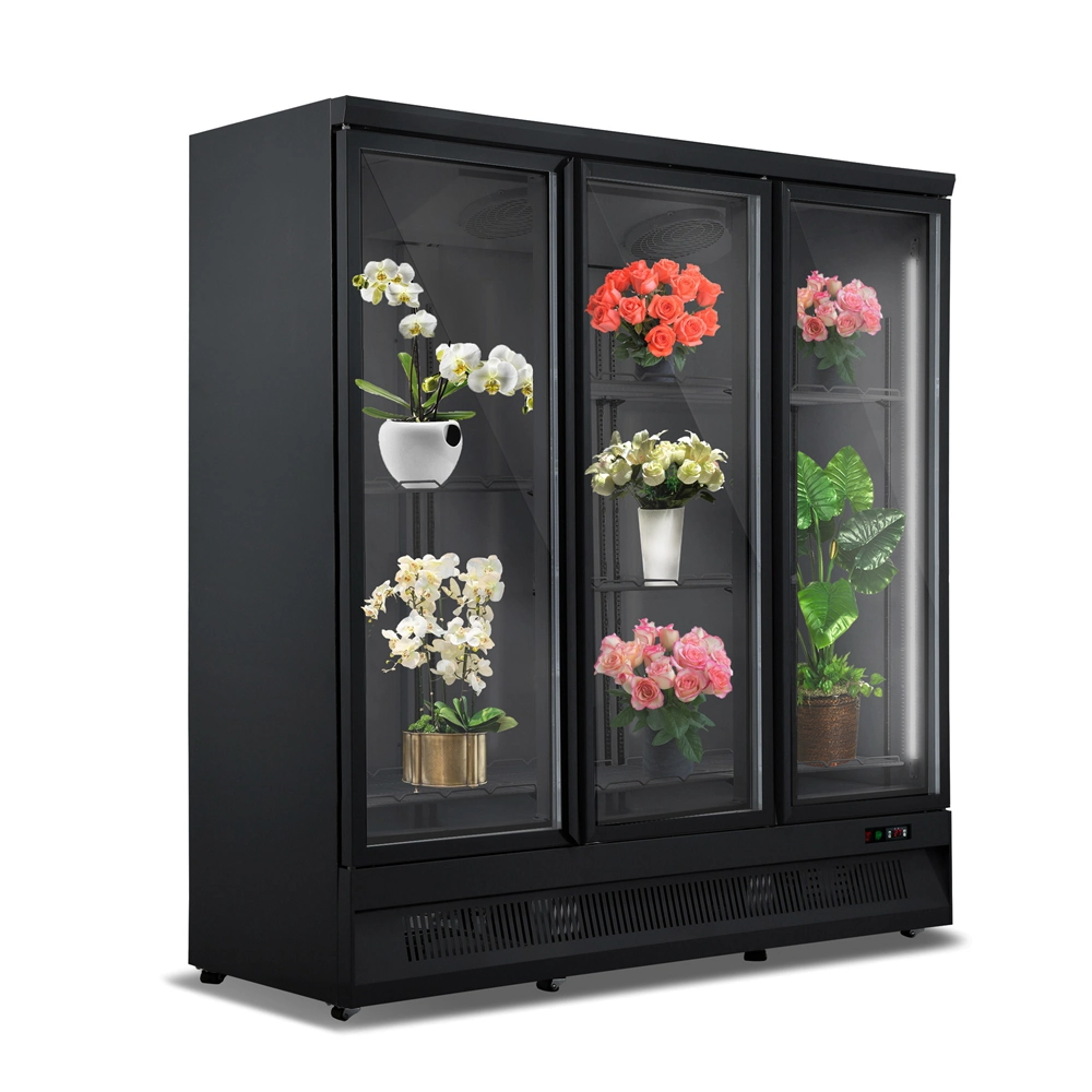 Nuevo estilo México Flor de tomillo fresco de una sola puerta sala de mantenimiento de la pantalla con motivos florales refrigerador