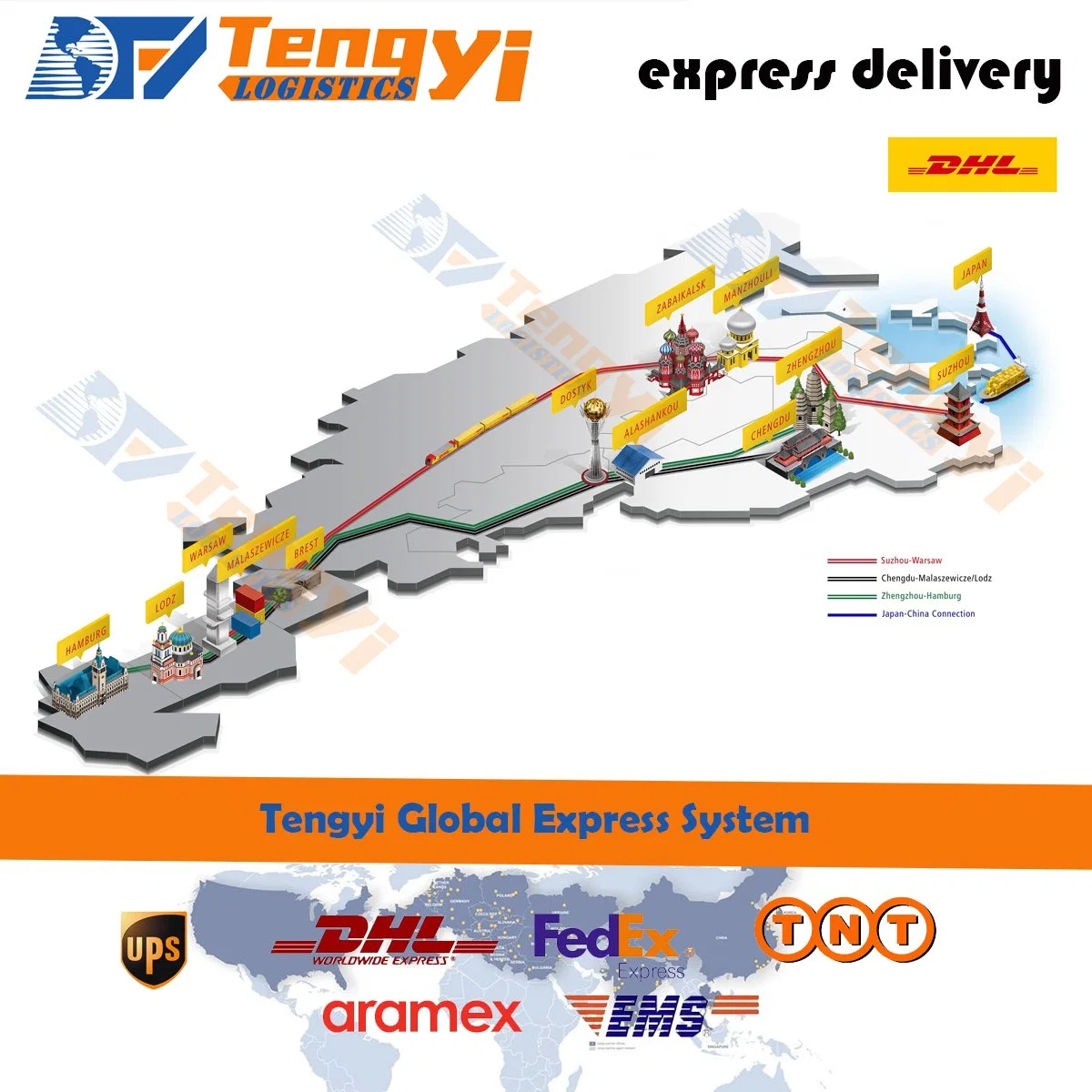 Global Logistics International Shipping con gastos de envío y gestión logística de un transportista de envíos de Carga Global de China a Alemania y Francia