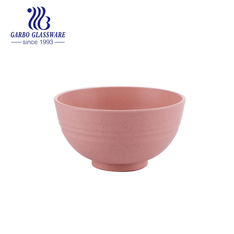 Pink Color Wheat Straw Children Bowl Food Safe Plastic Bowl for Baby Use Food Safe Unbreakable Bowls for restaurant