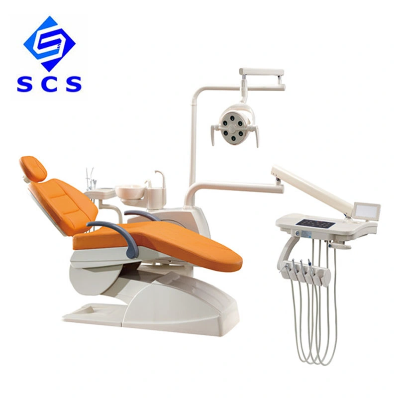 Unité dentaire portable avec chaise dentaire, lampe à capteur LED, pièces à main dentaires, équipement d'unité de chaise dentaire