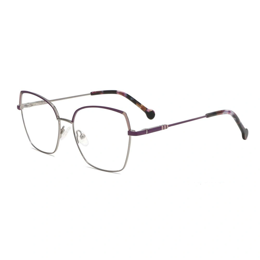 Gd Customer Logo Double Color Women Colorful Metal Optical Frame Eyeglasses Glasses Frames for Men