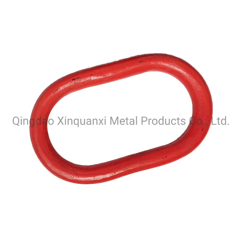 Red Coated Drop Forged Lifting Rigging Hardware of A342 Us Type Weldless Oblong Master Link