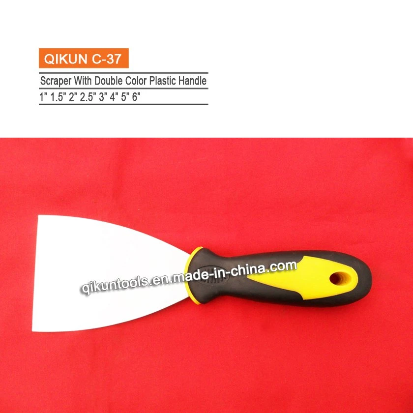 C-37 Construction Decoration Paint Hardware Hand Tools Plastic Handle Mirror Polished Putty Knife