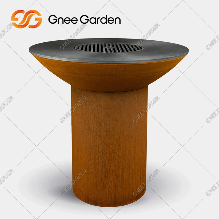 Outdoor Large Corten Steel Grill BBQ