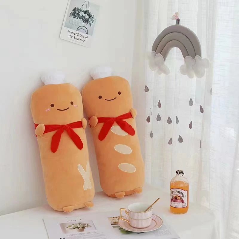 High-Quality Funny Toast Sliced Bread Pillow Bread Shape Plush Hugging Pillow with Toast Food Sofa Kid Student Gift