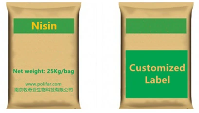 المواد الحافظة الطبيعية Nisin Powder Food المضافة CAS 1414-45-5