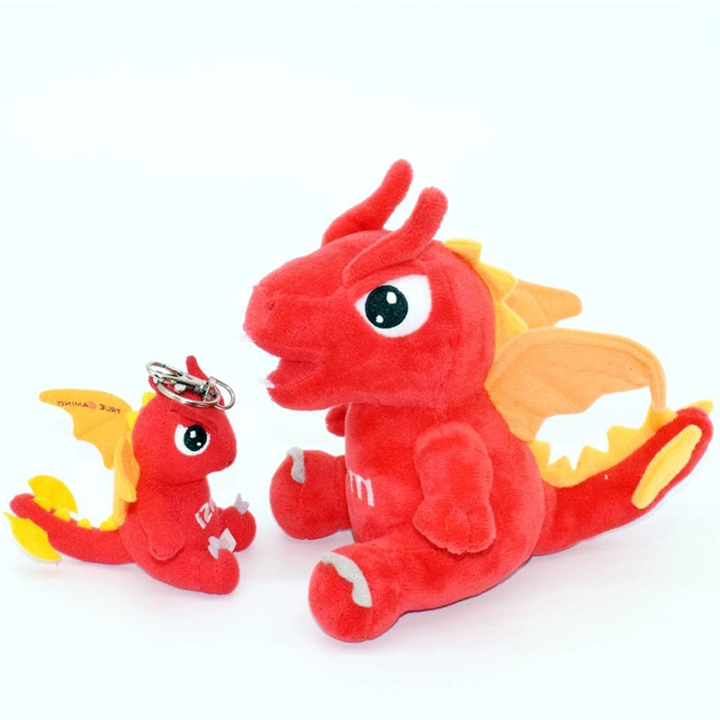 изготовленный на заказ
 рекламных подарков красный Мягкие плюшевые игрушки животных Cute динозавров мягкие игрушки