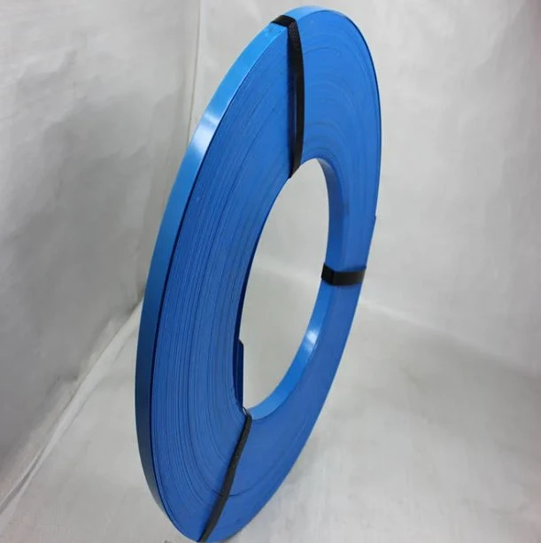 High Tenacity Packaging Strip Painted Blue Polished Packing Steel Strapping