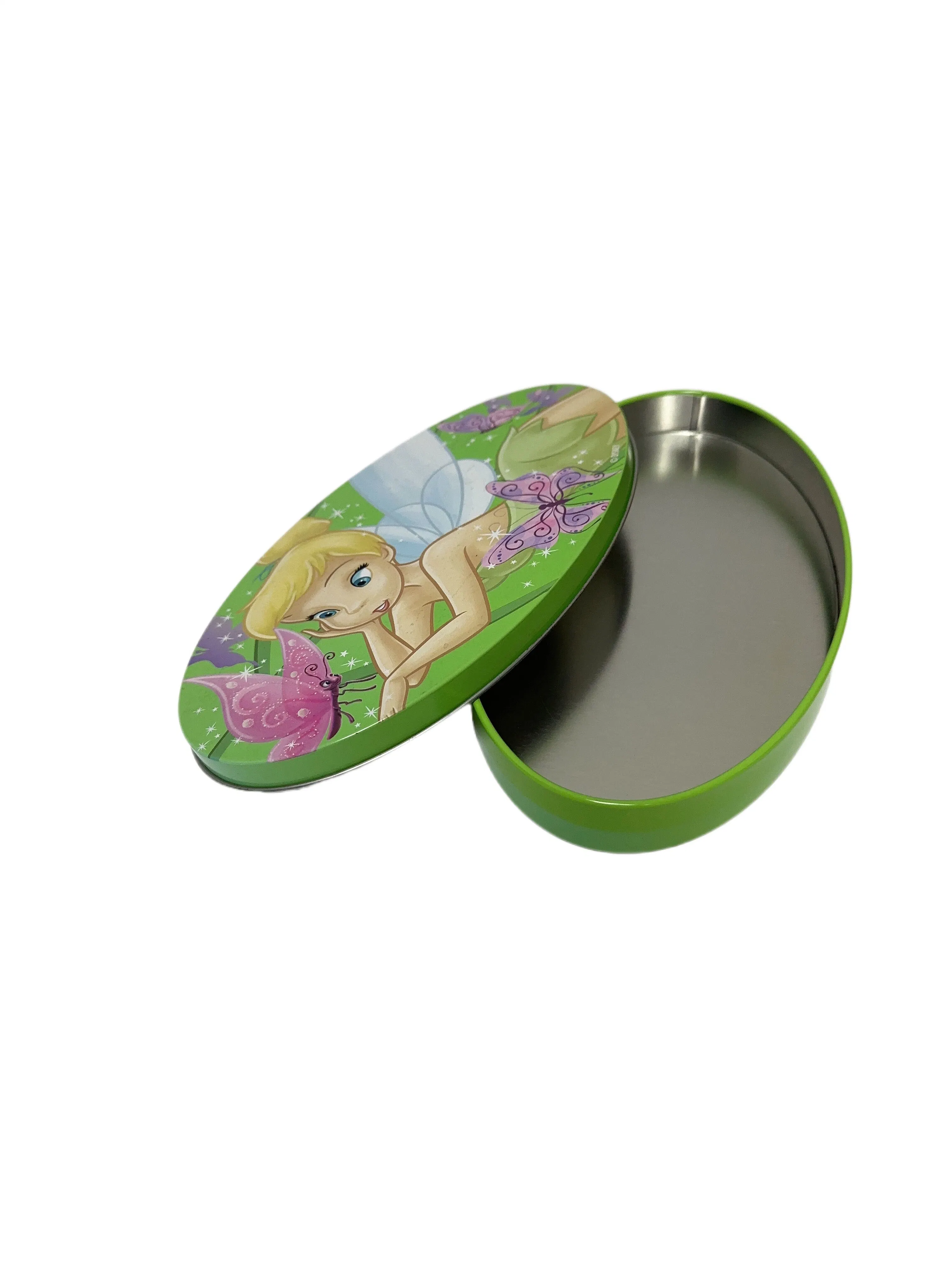 Oval Tin Box مطبوع على شكل تين بوكس بيرفيوم و Cosmetic Tin صندوق علب معدنية تغليف صندوق التين