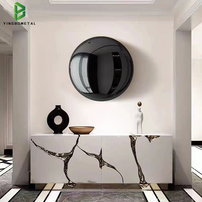 Modern Hotel Decorative Glass Mirror Metal Stainless Steel Wall Panels Art Decor