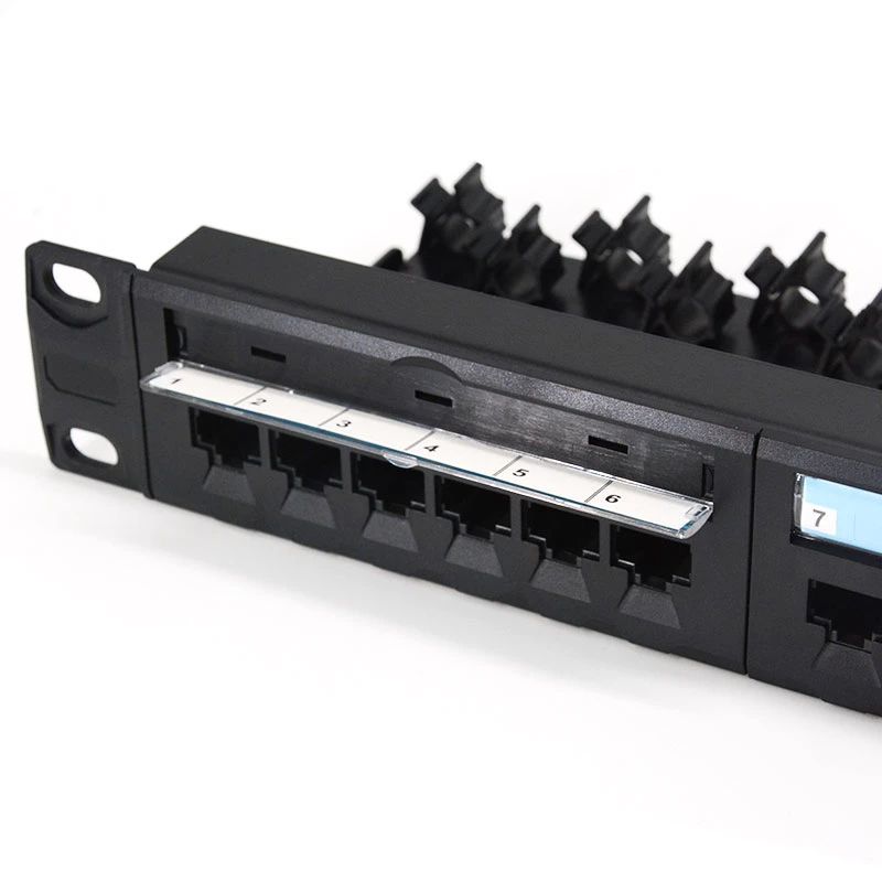 High Quality 1u 19" Cat5e Network UTP Unshielded 24 Port Patch Panel with Back Bar