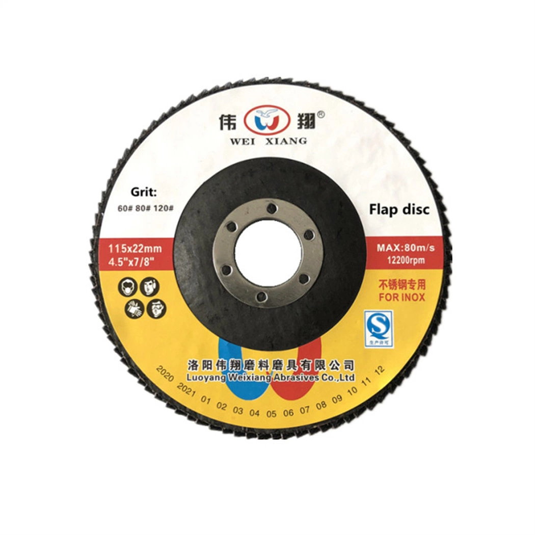 115mm Abrasive Sheet Aluminia Zironia Blue Flap Disc with High quality/High cost performance 