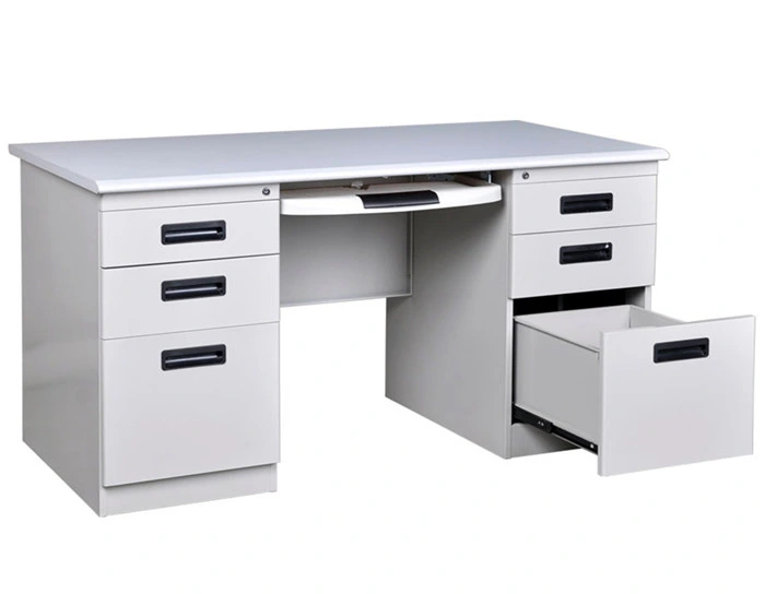 Modern Office Furniture Double 6 Drawers Single Metal Steel Office Desk