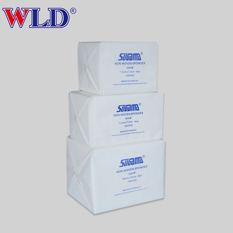 Non Sterile Compress Wound Nonwoven Fabric First Aid Swab Nonwoven Sponge