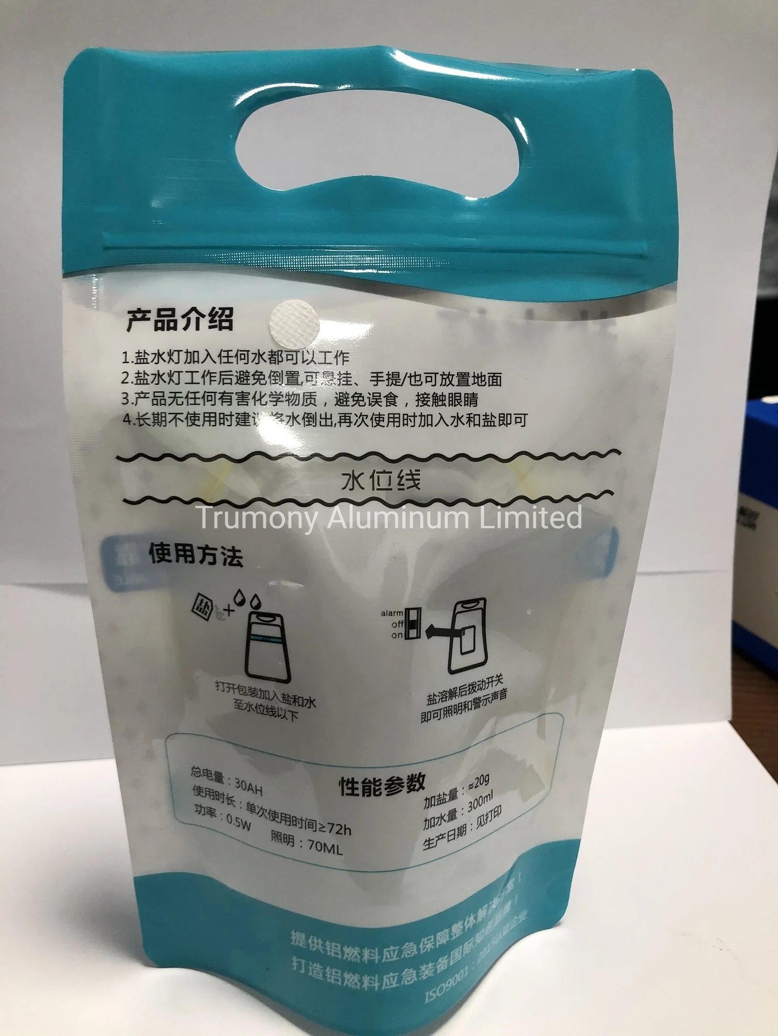 Graphene Aluminum Air Battery Salt Water Lamp for Medical Equipment