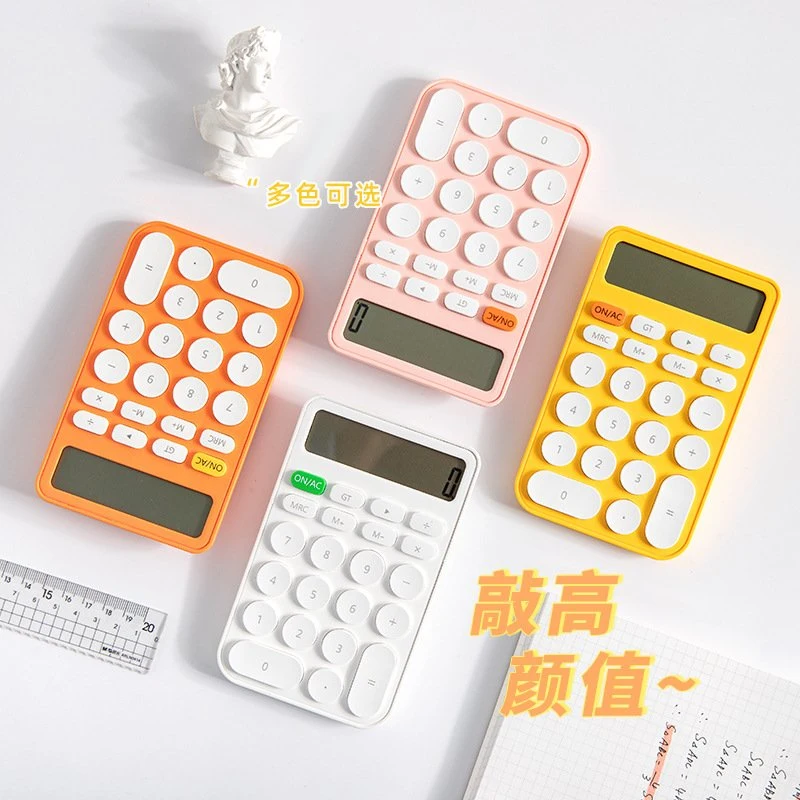 France meilleures ventes étudiants papeterie de bureau utilisation Candy couleur plastique Kawaii Desktop calculateur financier électronique