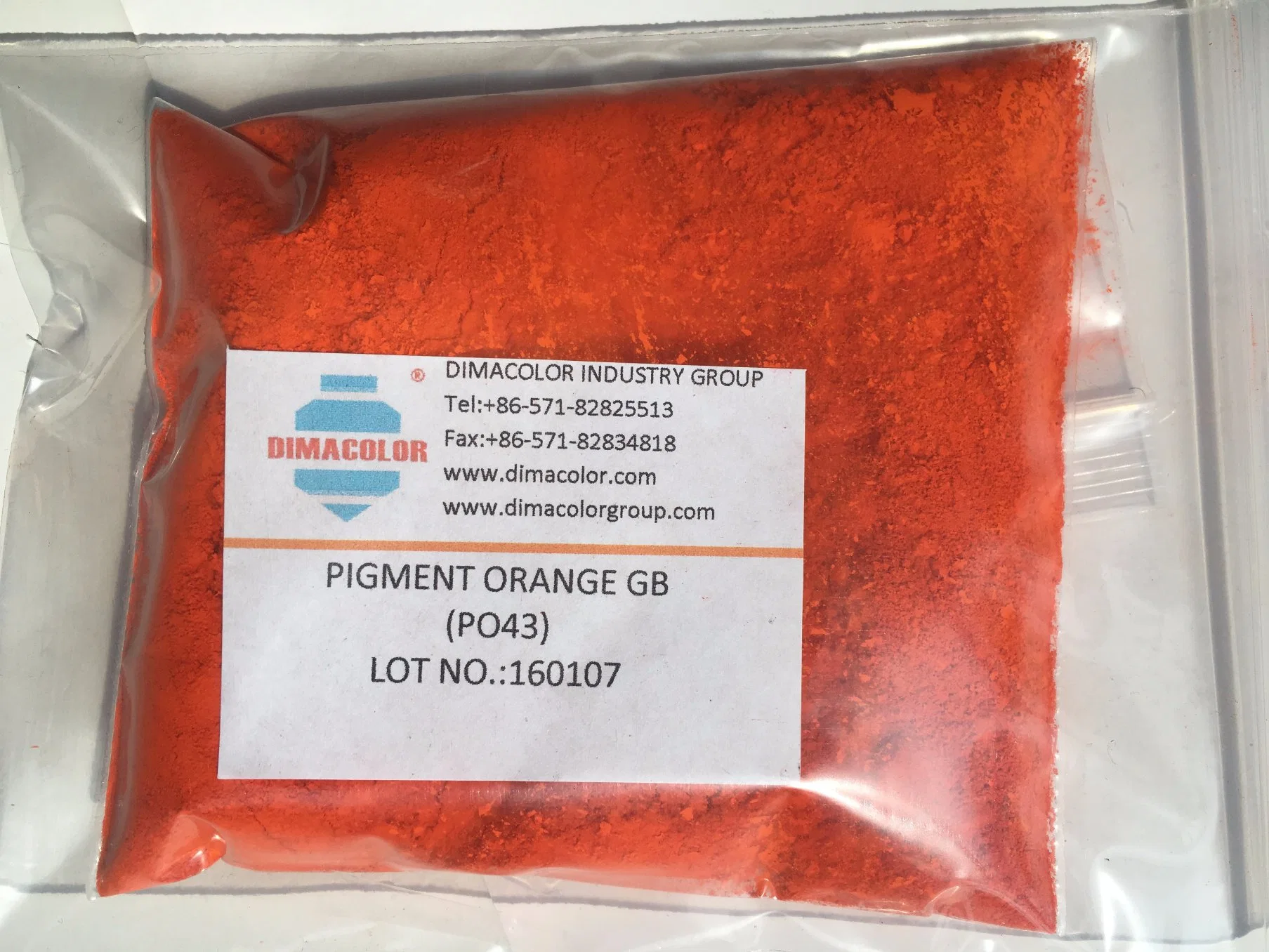 Revestimiento de tinta plástico pigmento Naranja 43 (pigmento Naranja GB) azulado