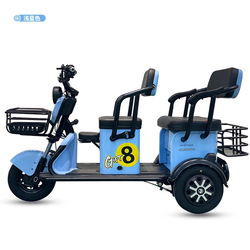 Three Wheel Electric Rickshaw with Two-Seat Tricycle for Entertainment