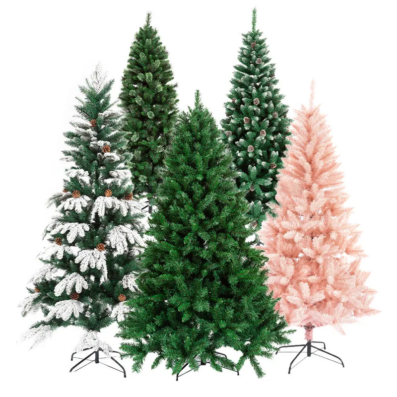 6,5ft Giant Outdoor&amp;Indoor realista Rosa decoración de Navidad Prelit Lighting Tree