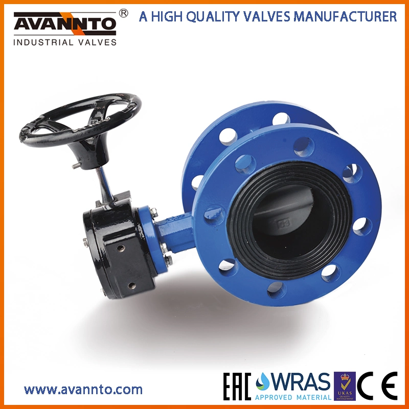 Double Flange Butterfly Valve with Gearbox Pn6/Pn10/Pn16