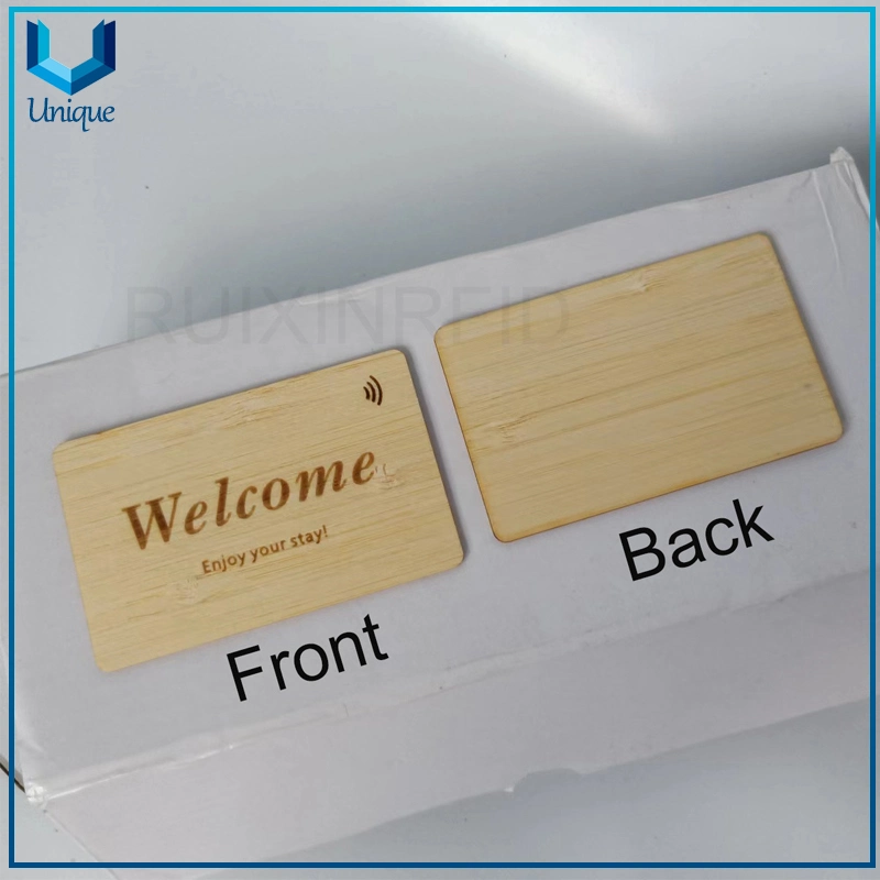 Recyclable Eco Friendly Custom Engraved Logo NFC Wood Card