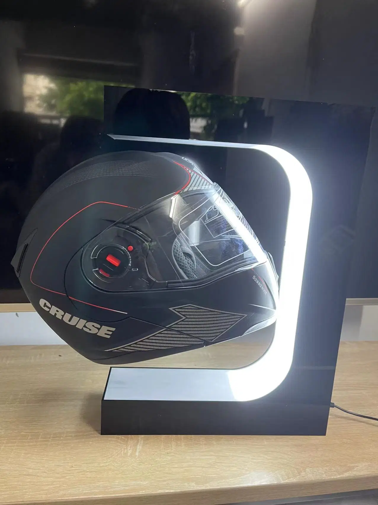 High quality/High cost performance Levitation Display Stand Levitating Motorcycle Bike Sneaker Floating Helmet Display with LED Light