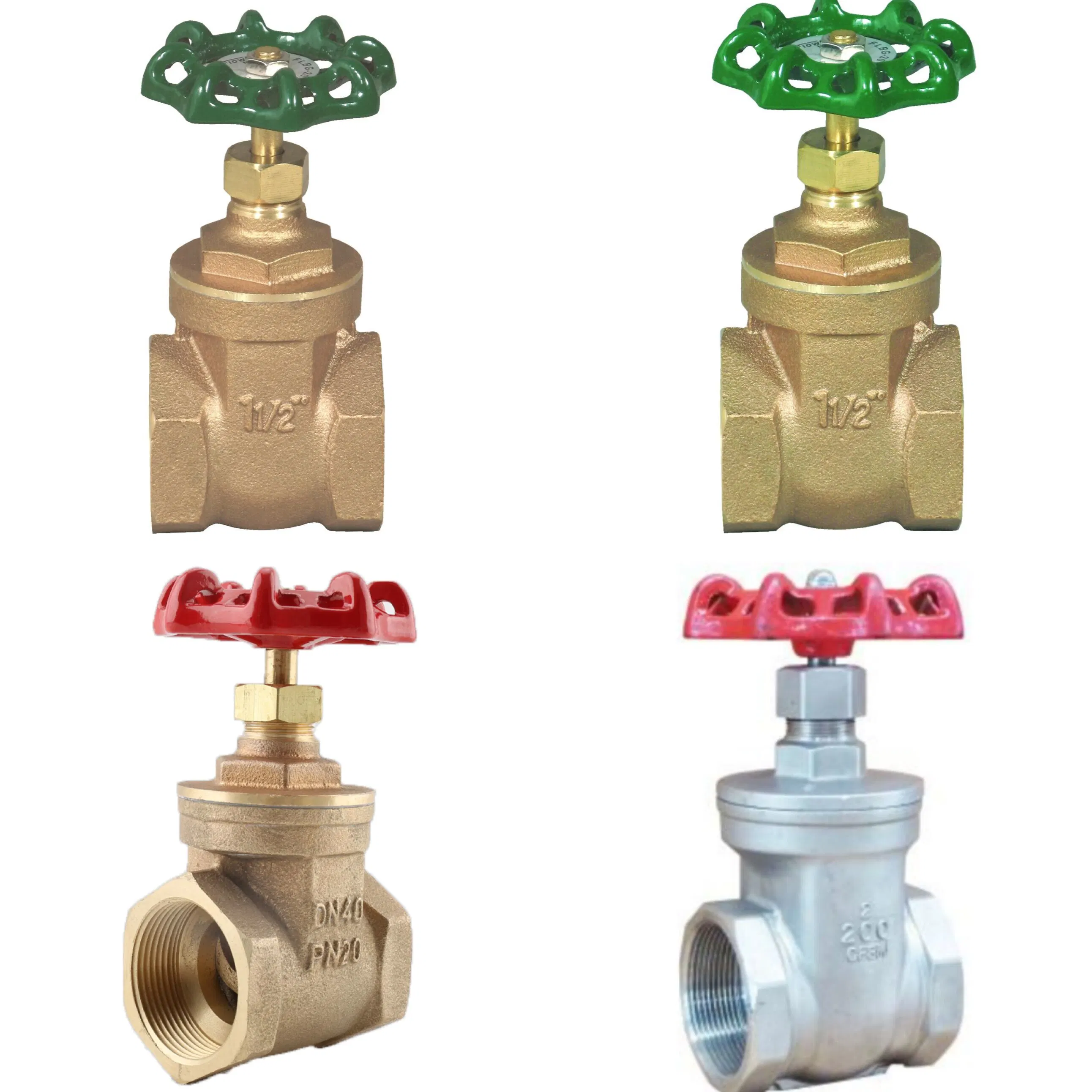 Threaded End Hand Wheel Control Pn25 Brass or Bronze or Stainless Steel Gate Valve