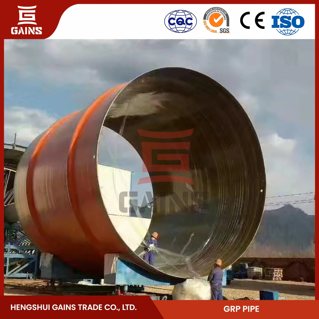 Las ganancias de aislamiento de fibra de vidrio fabricantes de tubo de tuberías GRP China FRP/Chimenea Chimenea