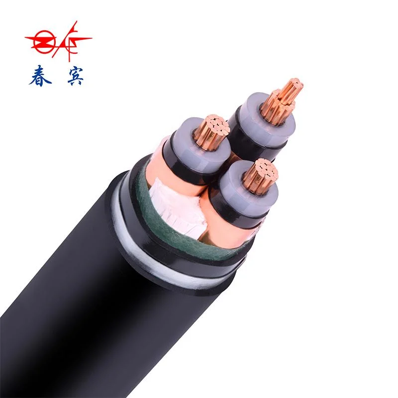 Yjv22 8.7/15kv 3&times; 95mm2 N2xseby Cu/XLPE/Cts/Sta/PVC Power Cable