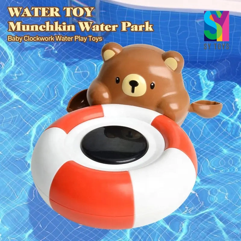 Sy Baby Bathtub Digital Thermometer Wind up Lovely Bear Thermometer Bath Floating Swimming Water Play Toys for Infant