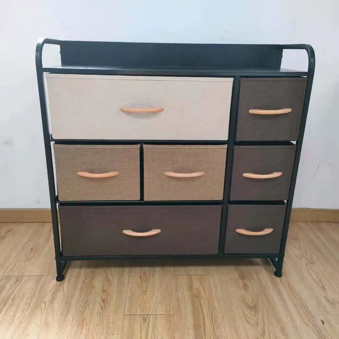 Design de luxo torre do organizador da unidade de armazenamento de 5 Gavetas Fabric Storage Brinquedos Makeup Organizador com gaveta