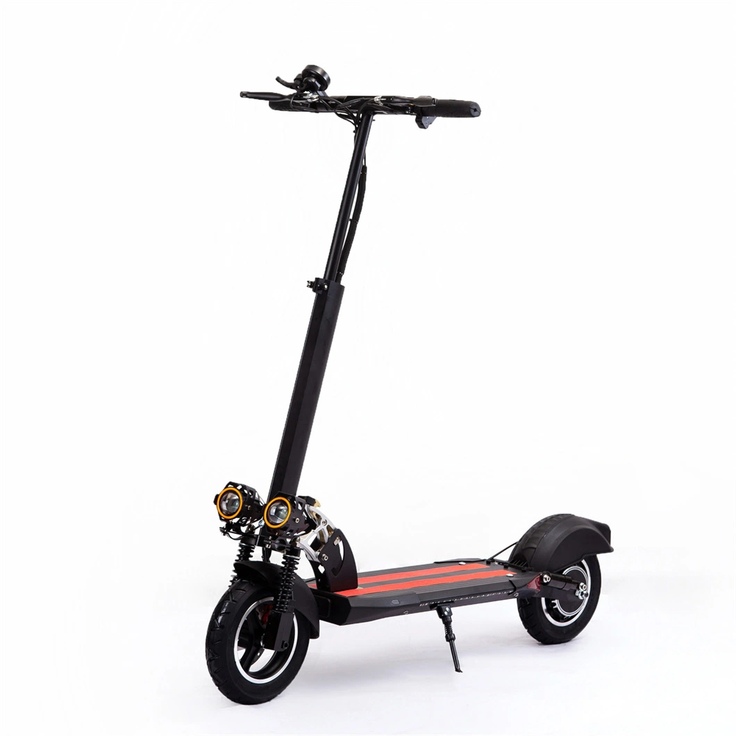 Minibicicleta plegable portátil delantera y trasera absorción de impactos adulto Scooter eléctrico de doble lámpara