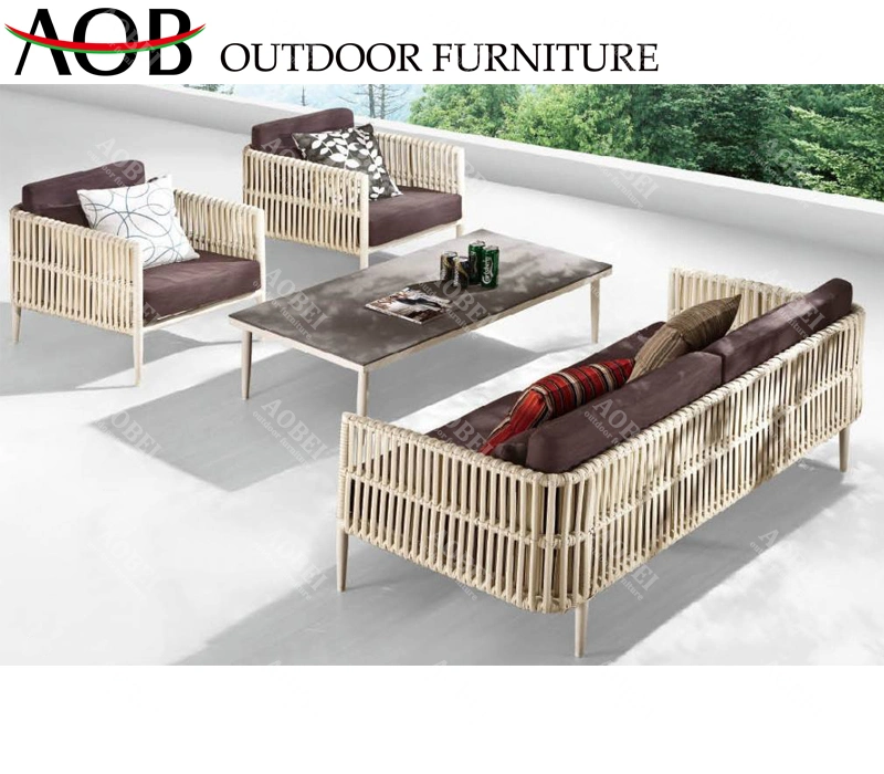 Moderne Außenansicht Balkon Garten Terrasse Startseite Hotel Restaurant Rattan Wicker Freizeit Sofa Lounge Möbel Set