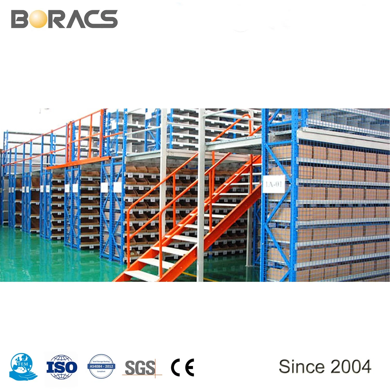 Metal Galvanized Decking Rack Mezzanine with Fem/As4084 Certificates for Warehouse Storage