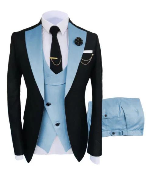 Three-Piece Men's Slim Apparel Business Men's Casual Best Man Suit