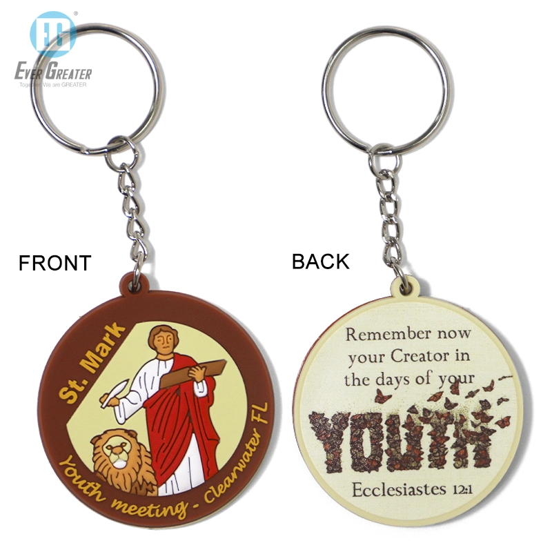 2023 Keychains Double Sided Religious Keychain