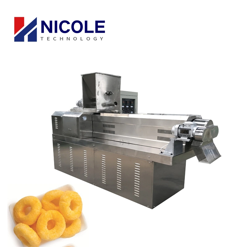 CE Twin Screw Stainless Steel Puffed Core Filling Snacks Food Production Line