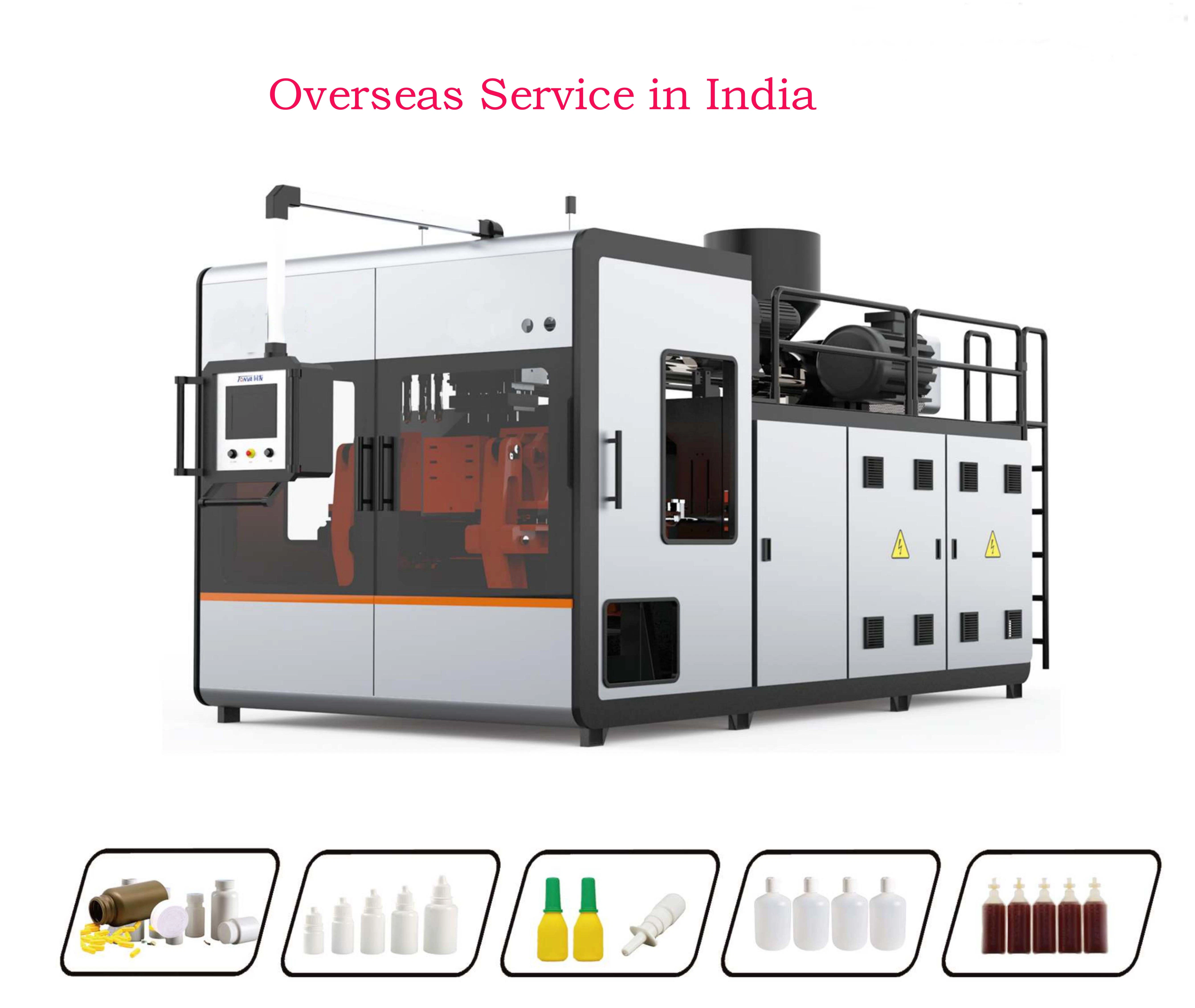 Pharmazeutische Verpackungsprodukte Maschine Pet Blow Formmaschine Preis Blow Formmaschine Overseas Service Center in Indien