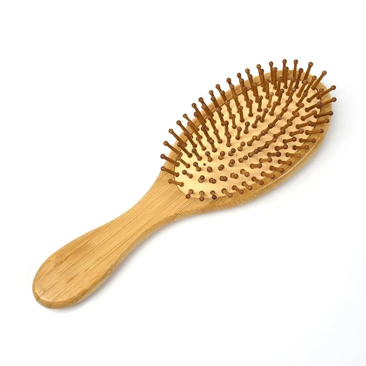 Brosse de massage coussin en bois naturel la réduction de la rupture de cheveux