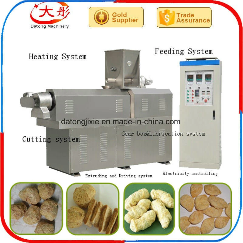 Línea de procesamiento de extrusión de alimentos de proteínas de soja procesamiento de bocadillos de soja industriales Línea